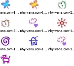 girly childlike fluffy simple favicons