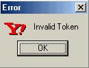 invalid token